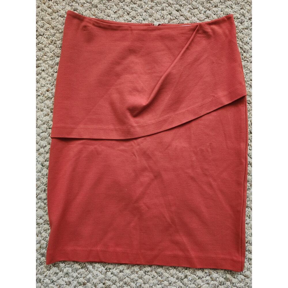 CAbi Women's Size 6 Tiered Orange Pencil Skirt
